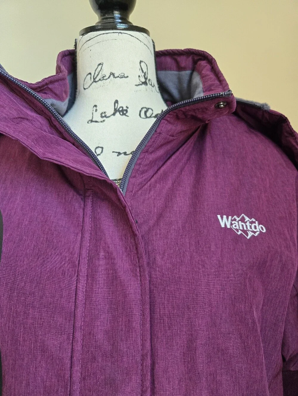 Wantdo Ski Jacket Womens L Plum Purple Full Zip